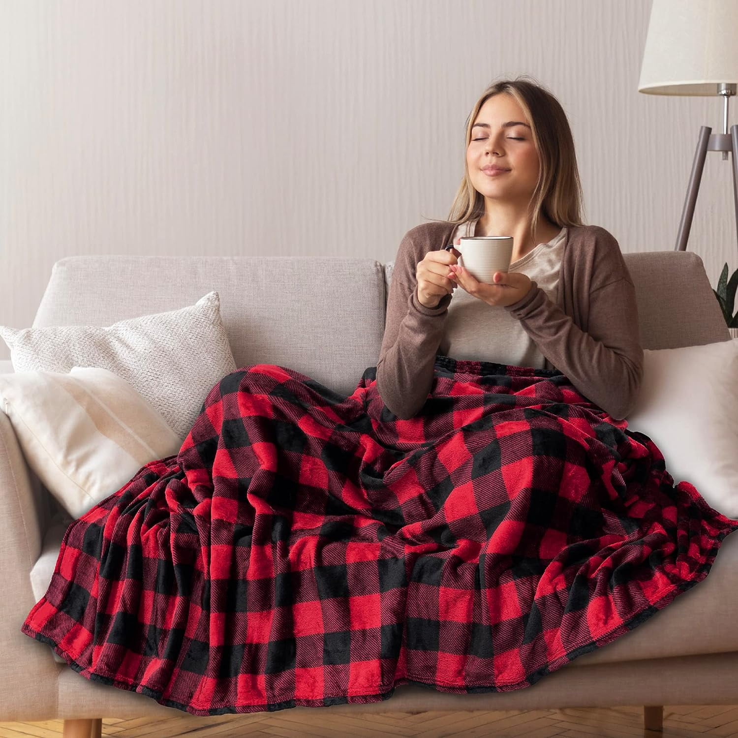 Red plaid blanket walmart sale