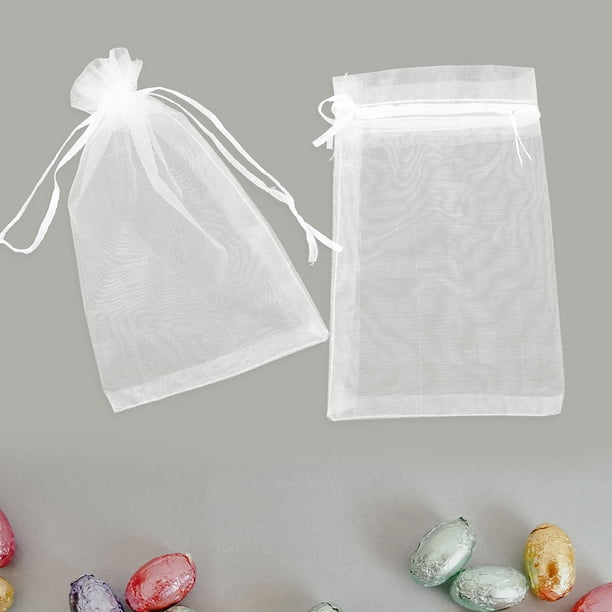 BRIGHTFUFU 50Ud Bolsas De Regalo De Organza Con Para Dulces Y Accesorios