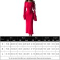 thumbnail image 2 of Vestido largo ajustado con cordones, vestido largo para mujer, vestido de fiesta elegante para club Ygjytge Rojo T M para Mujer, 2 of 8