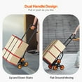 thumbnail image 4 of VEVOR Stair Climbing Cart, 440 lbs Capacity Stair Climber Hand Truck and Dolly, Heavy-Duty Folding Trolley Cart with Dual Handle, 6 Wheels & 2 Elastic Ropes for Home Office Shopping Moving Warehouse, 4 of 9
