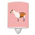 thumbnail image 1 of Carolines Treasures BB7880CNL Alpine Goat Pink Check Ceramic Night Light, 1 of 1