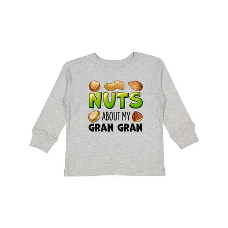

Inktastic Nuts About My Gran Gran Peanut Almond Pistachio Gift Toddler Boy or Toddler Girl Long Sleeve T-Shirt