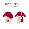 thumbnail image 4 of Ropa de un año para niños y niñas de un año Vestido de banquete de cien días Mono estilo chino estilo Tang Ropa de primavera y otoño invierno, 4 of 5