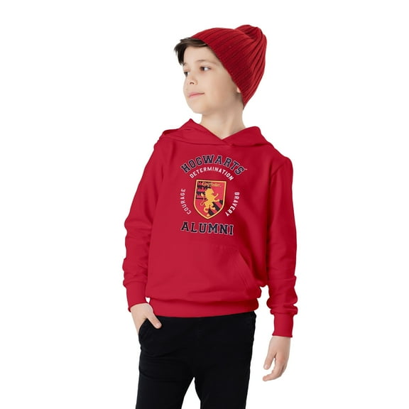 Harry Potter Hoodie - Lightweight, Boys & Girls Youth Daily Hoodie, Medium, Alumni Red