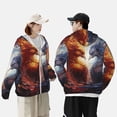 thumbnail image 4 of Vsdgher Red And White Fire Bird Print Adult Hoodie Shirts Rash Guard for Men Women,Long Sleeve Sun Protection Fishing Shirts for Athletic Running Swim-X-Large, 4 of 7