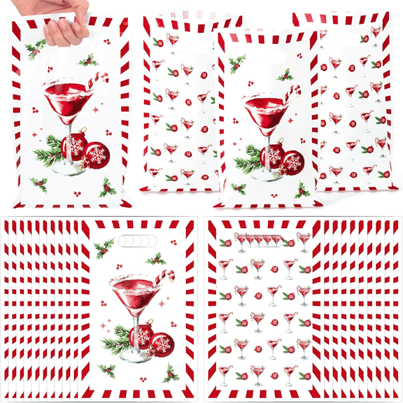 Laffact Mojito Theme Gift Bags with Handle, 50 Counts for Party Favors
