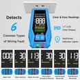 thumbnail image 3 of Outlet Tester with LCD Display Receptacle Tester with GFCI for Standard 3Wire 110-125V AC Electrical Outlet Test US Plug,1 * Outlet Tester,Blue, 3 of 7