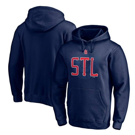 Men's Navy St. Louis Cardinals Paint the Black Pullover Hoodie