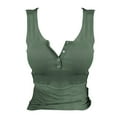 thumbnail image 2 of Tank Tops for Women Casual Ladies' Fashionable Sexy Texture Hanging Neck Vest Breathable Womens Summer Top Yellow M, 2 of 4