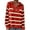 Red, variant on Arlun Womens Quarter Zip Striped Sweaters Casual V Neck Long Sleeve Knit Collared Pullovers Loose Fit Comfy 2025 Winter Fall Fashion Sweater Tops White One Size