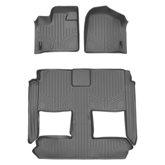 SMARTLINER 3 Rows Custom Fit Floor Liners Compatible with 2008 - 2016 Chrysler Town & Country