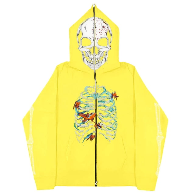 Sudadera con esternón oscura Y2K europea y americana, sudaderas con capucha para hombres y mujeres, pareja gótica, sudadera con cremallera larga de gran tamaño Harajuku