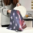 thumbnail image 3 of Us American Flag Tea Towels Set of 6 Retro Kitchen Dish Cloth with Hanging Loop, 18"x28"Lint-Free Absorbent Towel for Kitchen Drying Wiping and Cleaning, 3 of 7