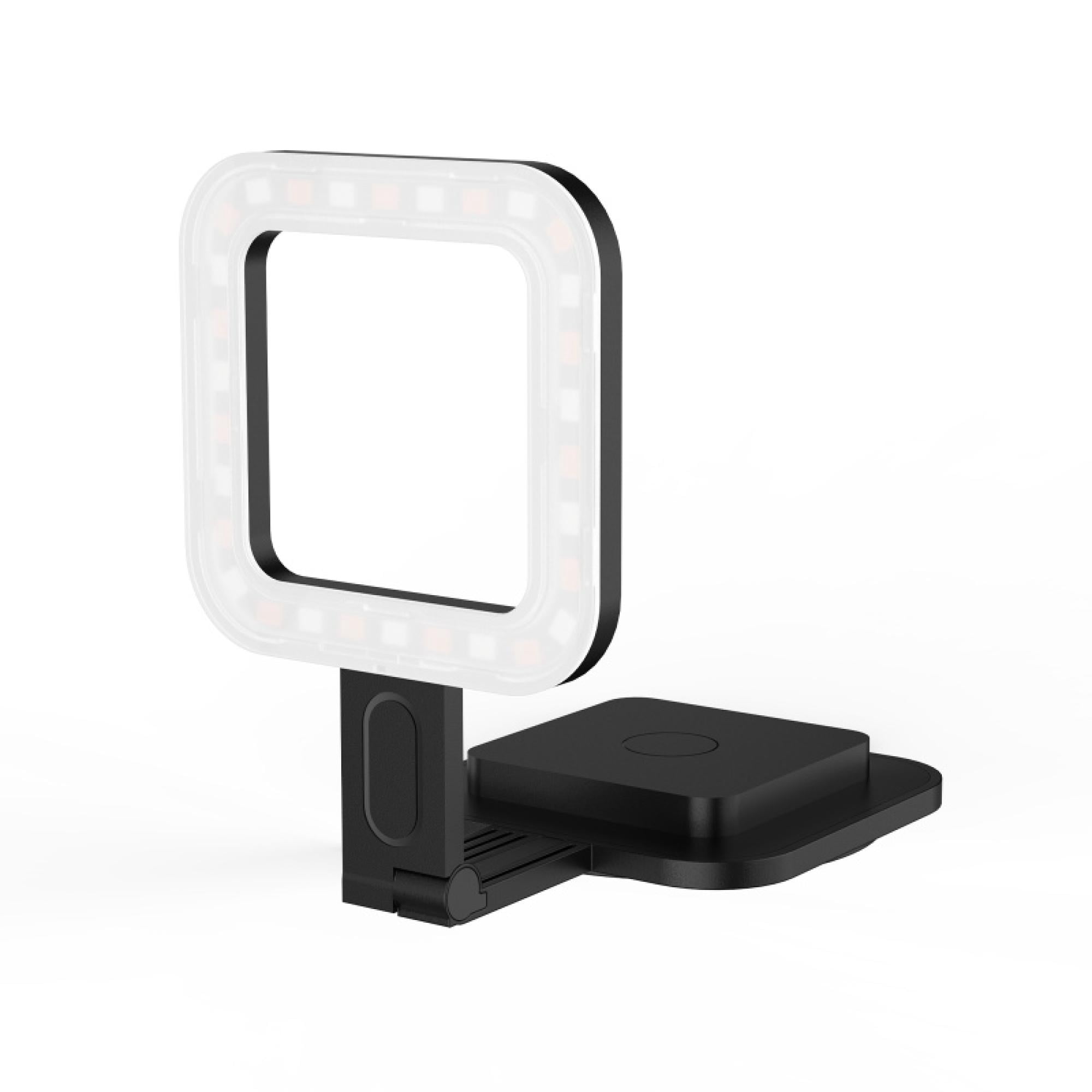GlowOn Magnetic Selfie Ring Light – 6 Light Modes, USB-C Rechargeable – Compatible with MagSafe & Magnetic Phones – Black