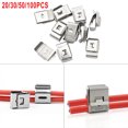 thumbnail image 5 of GDHOME 20/30/50/100Pcs Edge Clip Solar PV Cable Value Cable Tie Stainless Steel, 5 of 6