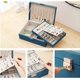 thumbnail image 4 of Caja Organizadores de Joyas, Caja Joyero Mujer, Organizador Estuche Joyero, Organizador Joyas 2 Niveles, Joyero Cuero PU, para Anillos, Pendientes, Collares, Joyero de Piel Sintética, 4 of 4
