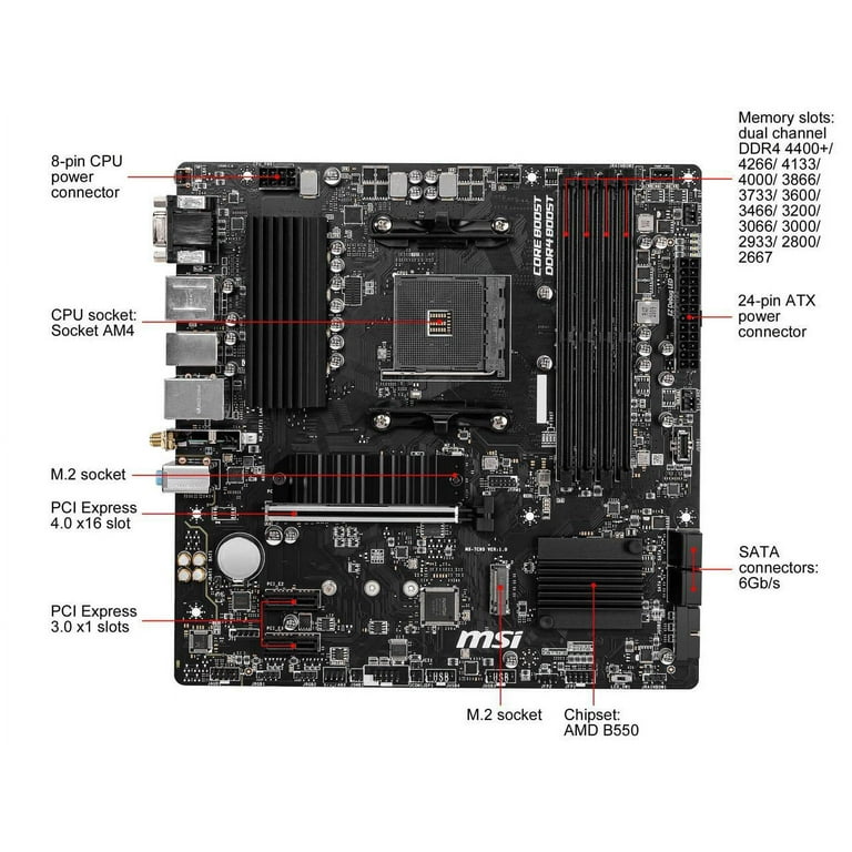 Amazon.com: MSI B550M PRO-VDH WiFi ProSeries Motherboard
