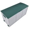 K&A Company Outdoor Durable Plasic Storage Box Patio Garden Furniture Chest Lid Wheels Cabinet Container Organizer 70 Gallon