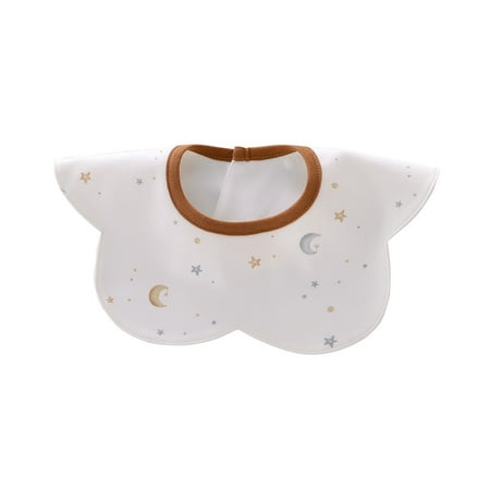 

Baby Three-layer Thickened Rose Bib 360 ° Rotatable Waterproof And Dirt-proof Bib Baby Saliva Towel White One Size