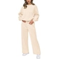 thumbnail image 4 of PRETTYGARDEN Women's 2 Piece Outfits Winter Long Sleeve Pullover Tops And Long Pants Lounge Sets Tracksuit, 4 of 10