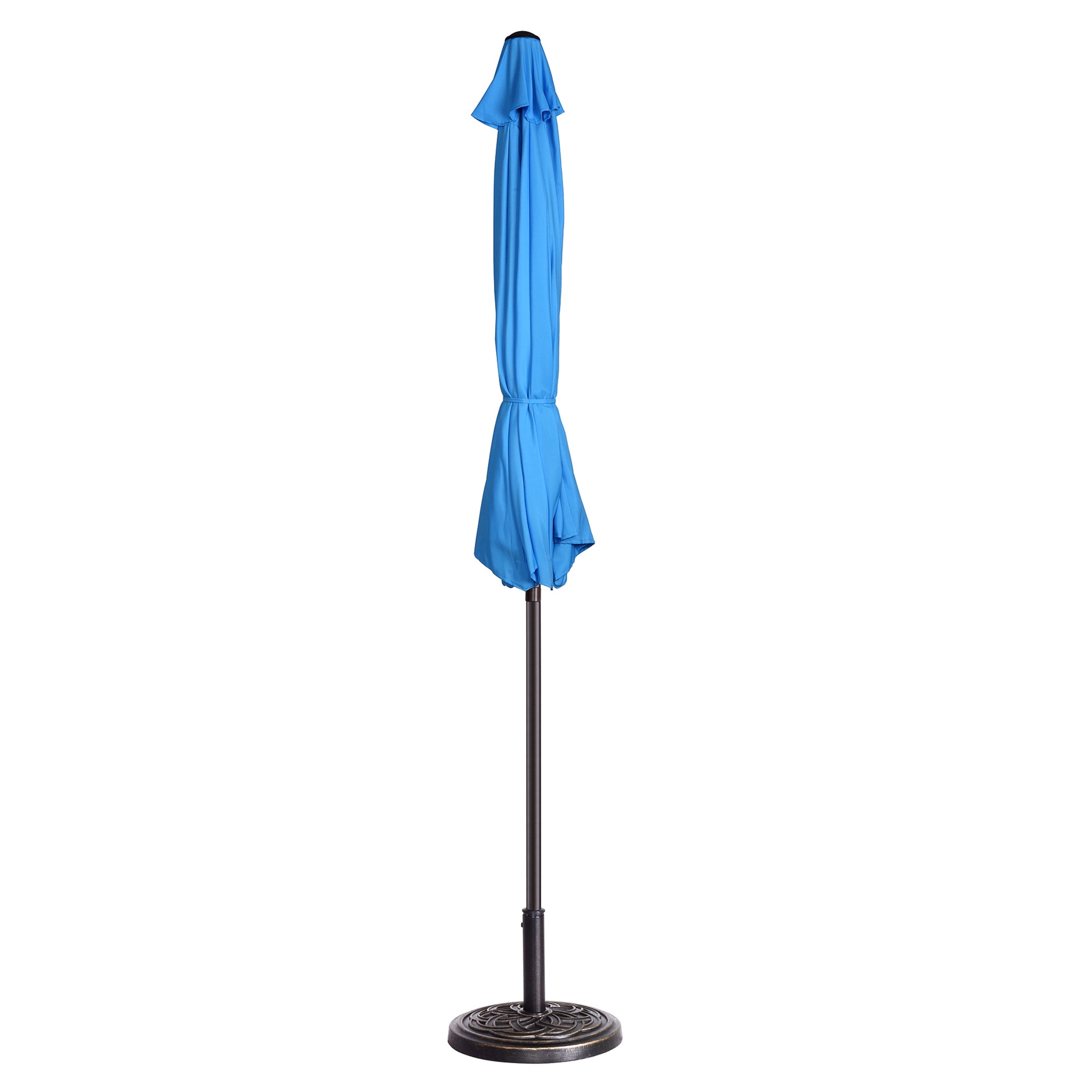 Villacera 9FT Outdoor Patio Umbrella Shade with Auto Tilt, Blue