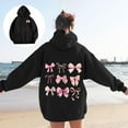 thumbnail image 2 of XIAONU Womens Hoodies Letter Print Trendy Hooded Sweatshirt Long Sleeve Pleasure Baggy Oversized Pullover Hoodie Top, 2 of 8