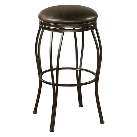 AHB Romano Swivel Counter Stool - Coco with Tobacco Bonded Leather