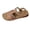 Khaki, variant on Comfortable Sandals for Women Oofos Womens Women's Fashion Casual Spring And Summer Outer Wear Hollow Solid Color Round Head Open Toe Elastic Wedge Heel Thick Bottom Sandals Black