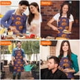 thumbnail image 4 of Halloween Pumpkins and Bats on Purple Apron-Garden Aprons for Women with Pockets-Cotton Linen Waterproof Kitchen Cooking Gardening Aprons Adjustable for Kitchen,Cooking,BBQ and Salon 32"x27", 4 of 7