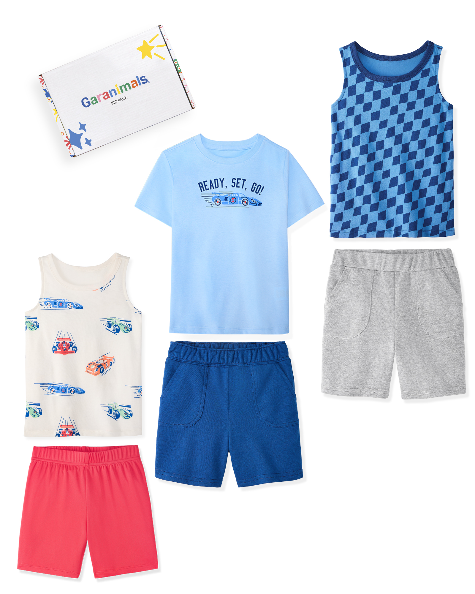 Garanimals 6-Piece Mix and Match Outfit Set, Graphic Tops