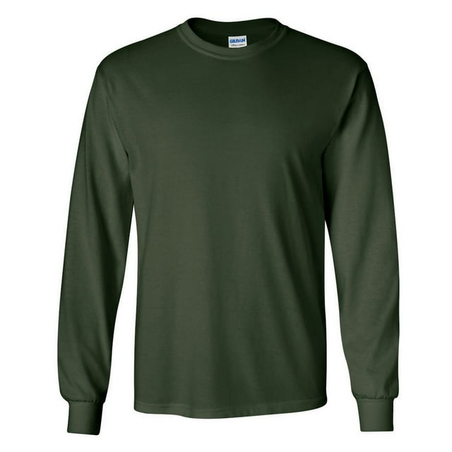Gildan T-Shirt à Manches Longues en Coton Ultra Uni à Col Ras du Cou pour Hommes