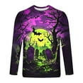 thumbnail image 5 of FDGIU Men's Halloween Graphic Tees Men Casual Round Neck Long Sleeve Pullover Halloween Printed T-Shirt Blouse Tops Casual Shirts, 5 of 5