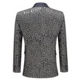 thumbnail image 3 of Men"s Party Leopard Print Blazer, Notched Lapel Lightweight Suit Jacket -bba, 3 of 5