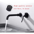 thumbnail image 5 of Wall Mount Faucet Bathroom Sink, Solid Brass Bathroom Faucets, 360 Degree Rotating Nozzle, 2-Hole Single Handle Bathroom Sink Faucets, Black, 5 of 7