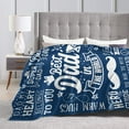 thumbnail image 4 of Wijzvio Best Dad In The World Throw Blanket Soft Fuzzy Fleece Blanket For Couch Bed Living Room Decoration 50"X40", 4 of 9