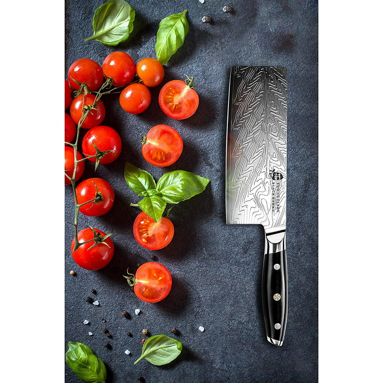 TUO Chef Knife - Kitchen Knives 8-inch High Carbon Stainless Steel - Black