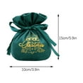 thumbnail image 3 of Pompotops Christmas Gift Bags, Christmas Decoration Apple Gift Bag, Christmas Flocked Bag Bundle Pocket Christmas Candy Box, Christmas Cloth Bag, 3 of 5