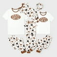 thumbnail image 1 of PatPat Bamboo Family Pajamas Football and Letter Print Short-sleeve Matching Pajama Set ( Snug-Fitting for Children ), 1 of 1