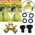 TWCTUWEN Garden Hose Dispenser Faucet Brass Dispenser With Rubber Washer And Tape Hose Connector