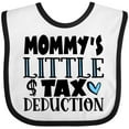 thumbnail image 3 of Inktastic Mommy's Little Tax Deduction Blue Hearts Boys or Girls Baby Bib, 3 of 4