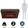thumbnail image 5 of Real Flame Torrey 60" Landscape Electric Fireplace TV Stand in Dark Walnut, 5 of 9