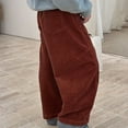 thumbnail image 5 of CPNG Oversized Corduroy Pants for Kids Wide Leg Mid Rise Elastic Waist Loose Comfy Trousers with Pockets Streetwear Spring Trendy Casual Pants, 5 of 7