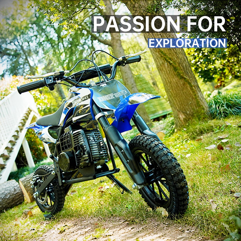 TOXOZERS 50cc dirt bike, Perfect Starter Kids Dirt Bike for adventure,Sturdy Gas Dirt Bike for Beginner,2-Stroke,Black