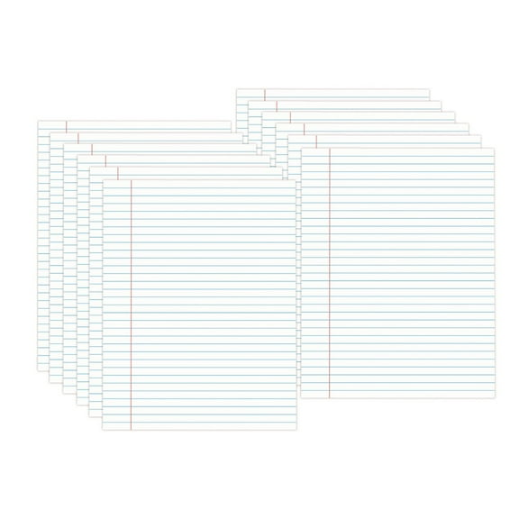 Universal UNV11000 8.5 in. x 11 in. Glue Top Pads - Legal Rule, White (1 Dozen)