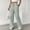 Green women wide leg lounge pants a1, variant on Cagogo Striped Wide Leg Lounge Pants for Women Elastic Waist Casual Long Trousers with Pockets Fashion Comfortable Home Outdoor Wear, Yellow 2XL