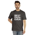 thumbnail image 1 of Inkmeso T-Shirt Graphique Imprimé pour Hommes Best Papa Ever.€ Col Rond Tee pour Cadeau de Fête des Pères, 1 of 7