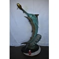 thumbnail image 3 of Nifao Marlin Fish Catching A Small Fish in Action Bronze Statue – Garden Outdoor Decor Sculpture, 28"L x 16"W x 50"H, 3 of 10