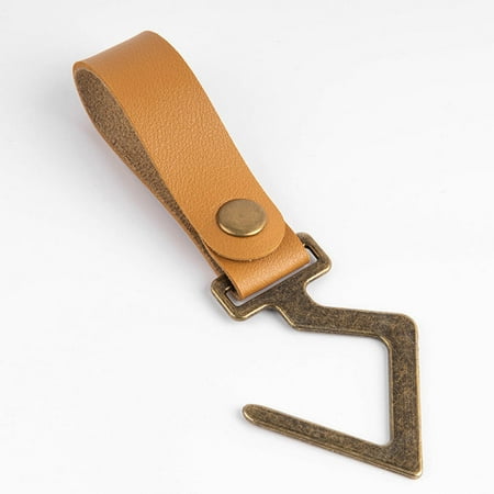 

Kadxy 1PCS Outdoor Camping Leather Hook S Type Kitchenware Hook Kitchen Pot Pan Hanger Clothes Storage Rack Tool Kitchen Tool(Orange)