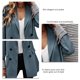 thumbnail image 1 of Chaqueta De Traje Elegante, Chaqueta De Traje De Mujer, Manga Larga, Botones De Doble Fila, Solapa De Bolsillo Para Viajes Para Dama Para Citas ANGGREK Azul Pavo Real M, 1 of 4