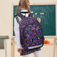 thumbnail image 7 of FORMRS Kids Backpack for School Unisex 17" Casual Bookbag Travel Daypack with Compartment Pockets, Violet Blooms Pattern, 7 of 7